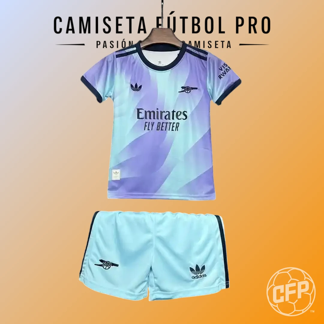 Premier-League-Arsenal-2024-25-Tercera-Equipacion-Niños-Aficionado-1